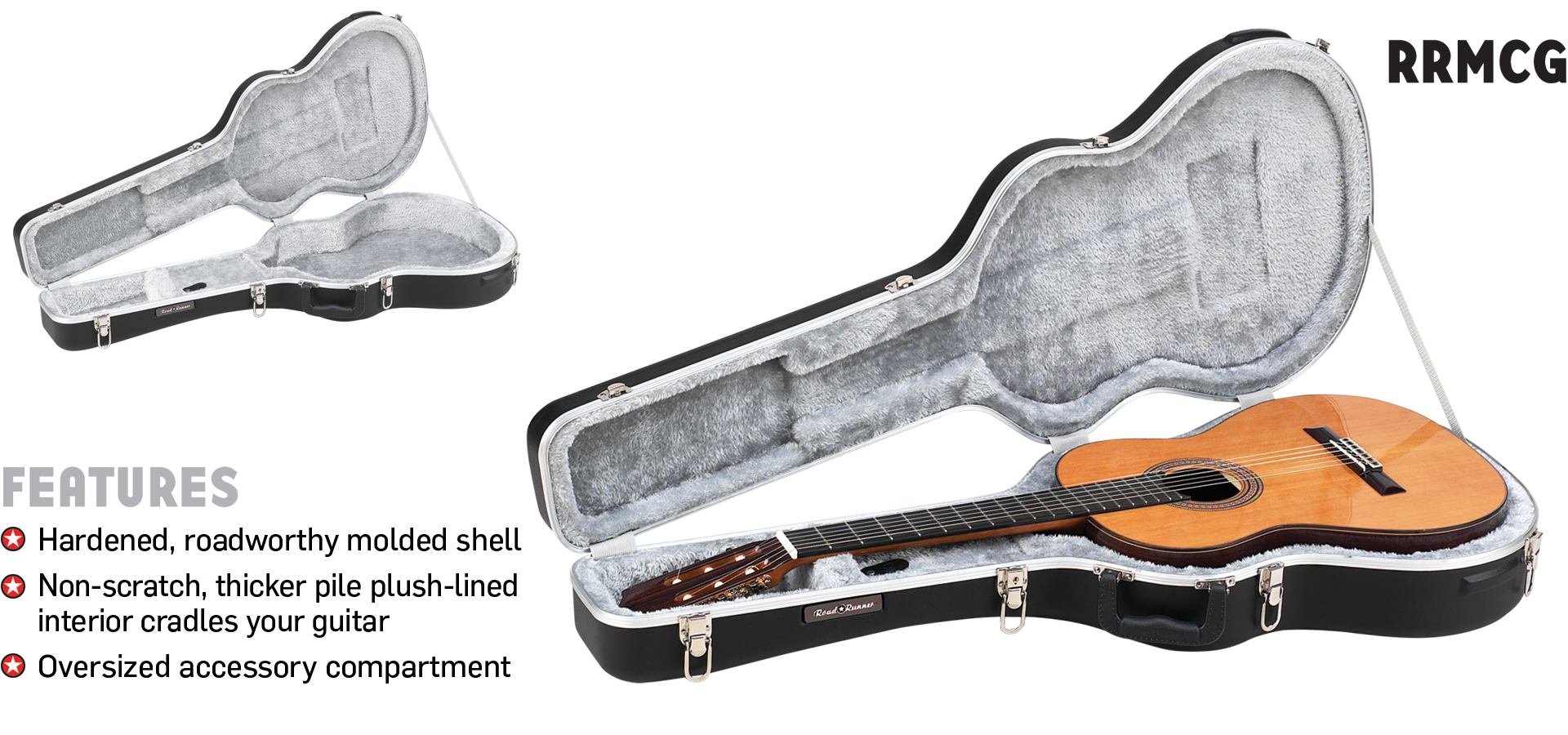 Road Runner Hardshell Classical Guitar Case RRMCG