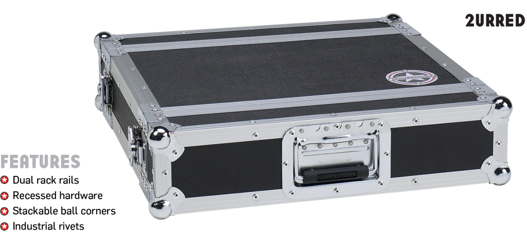 Ur2h Rack Road Runner 2URRED 2U Deluxe Effects Rack | Pro Audio Cases