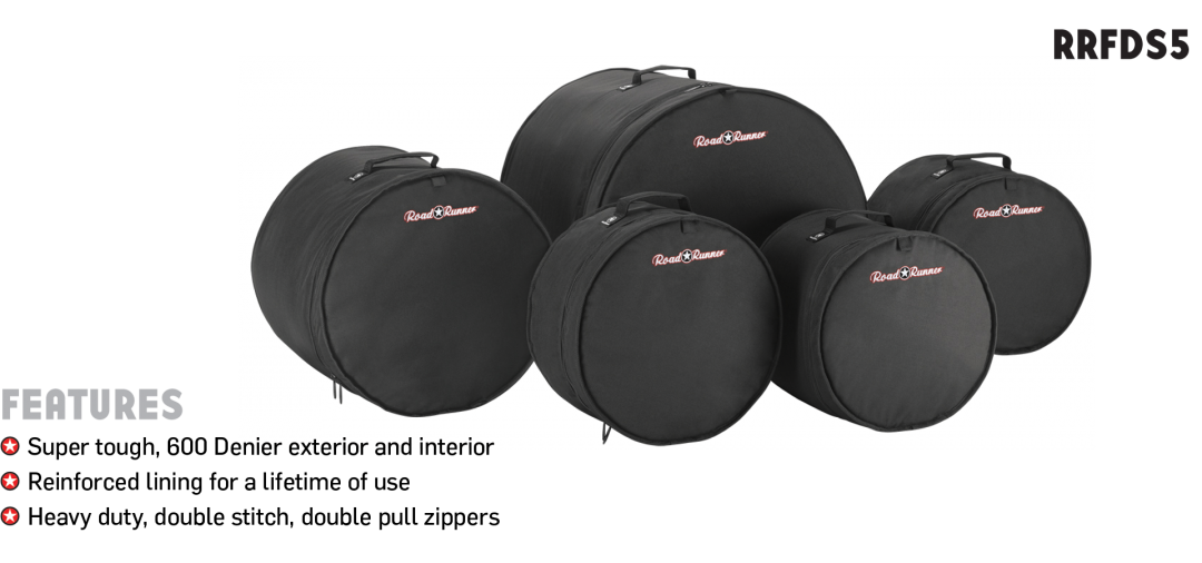Road Runner 5Piece Fusion Drum Bag Set RRFDS5
