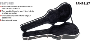 Shallow Roundback Acoustic Guitar Case Road Runner RRMA8117